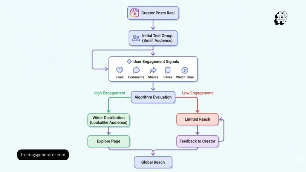 reels algorithm distribution process