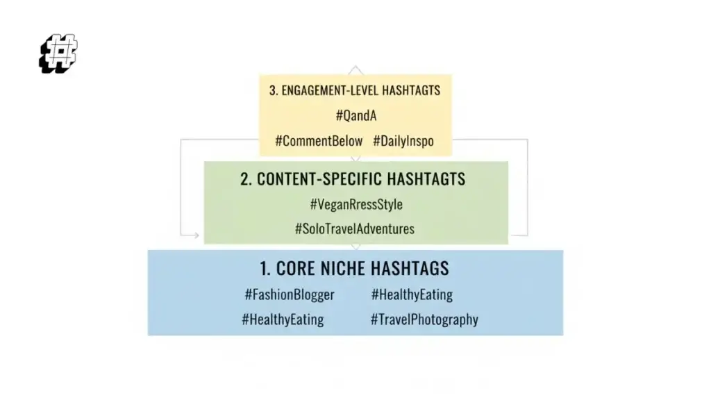 Three-layer Instagram hashtag strategy for better reach in 2026