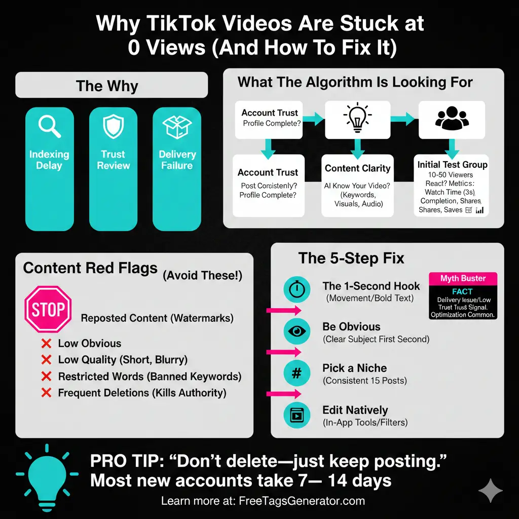 Why TikTok Gives Your Videos 0 Views (And How to Fix It)