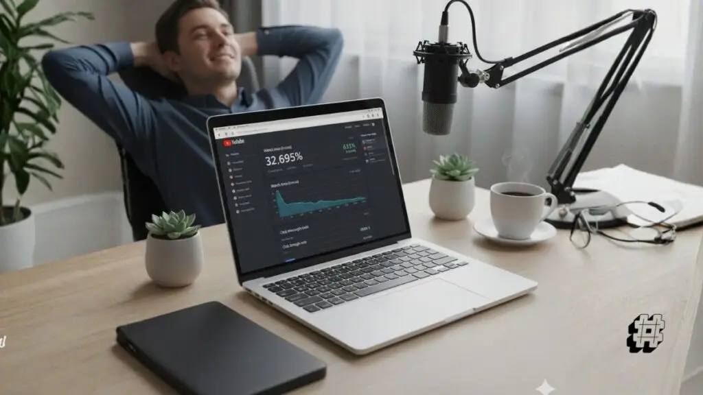 YouTube creator analyzing video growth after optimizing tags