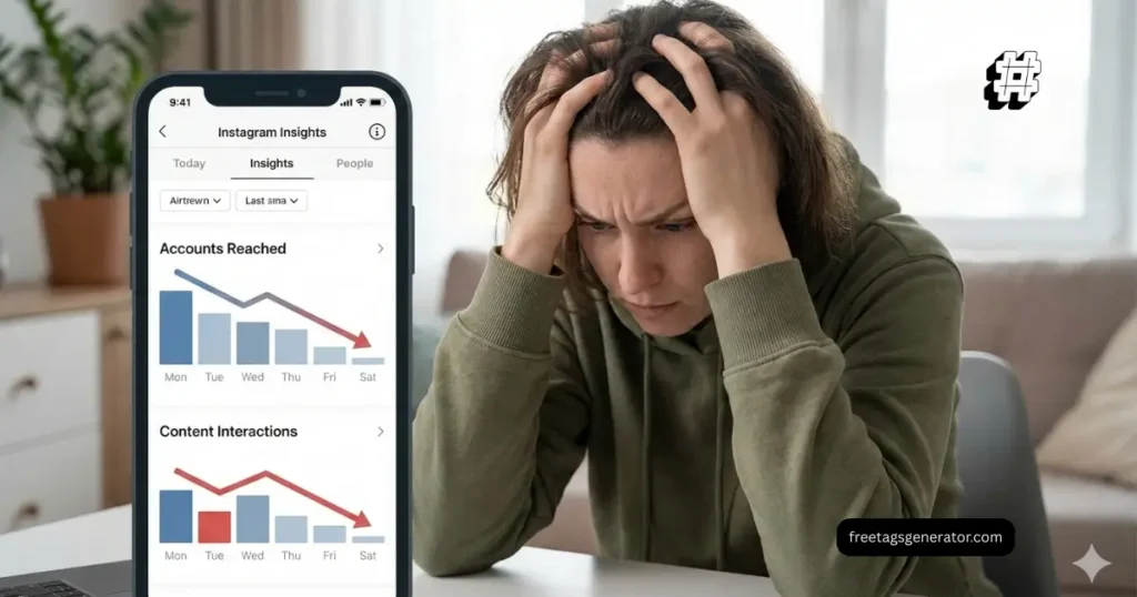 Instagram hashtags not working and causing low reach on creator account