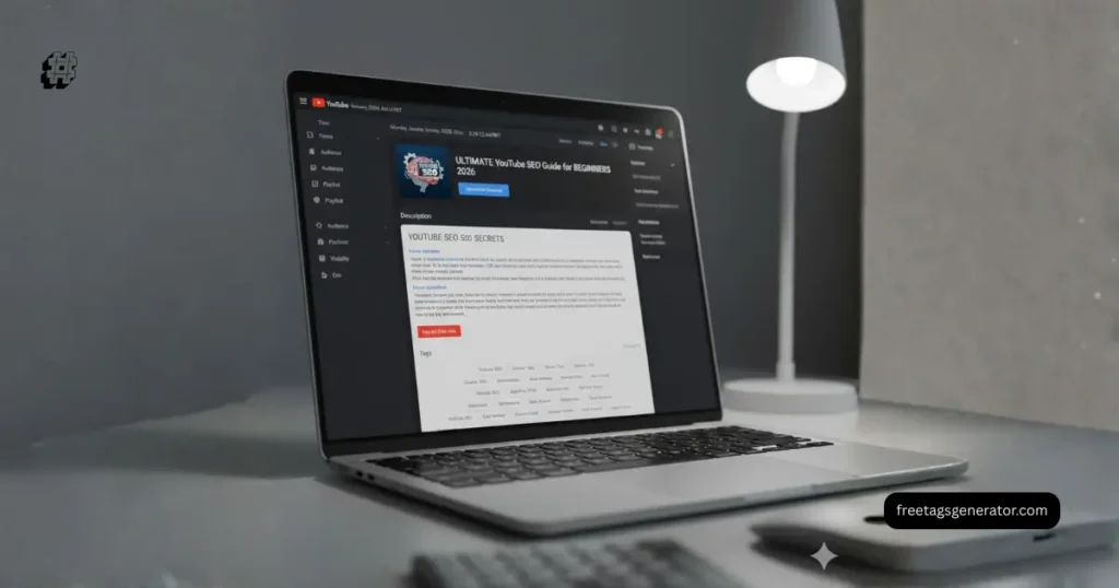 YouTube SEO for new channel setup with optimized title and description