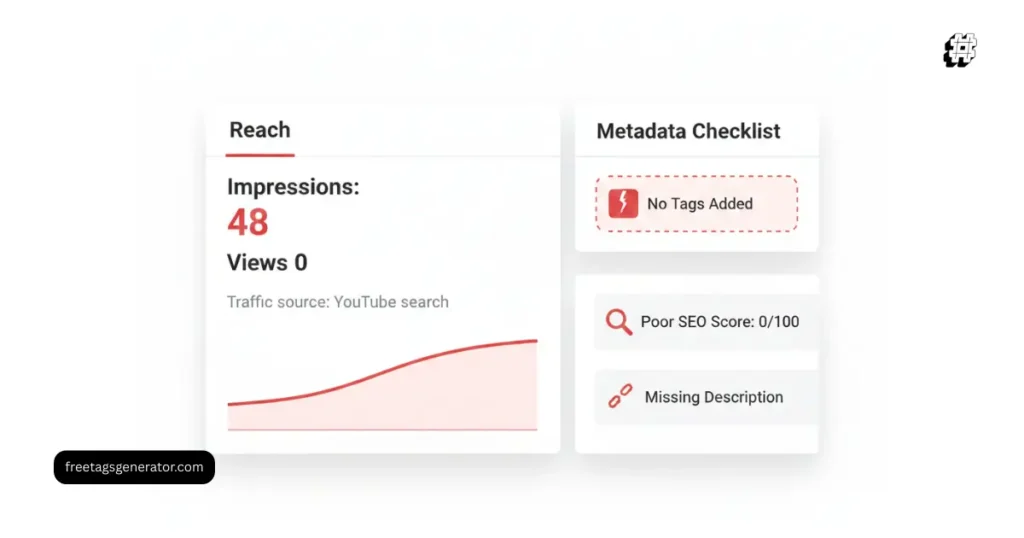 0 views on YouTube caused by missing YouTube tags for views optimization