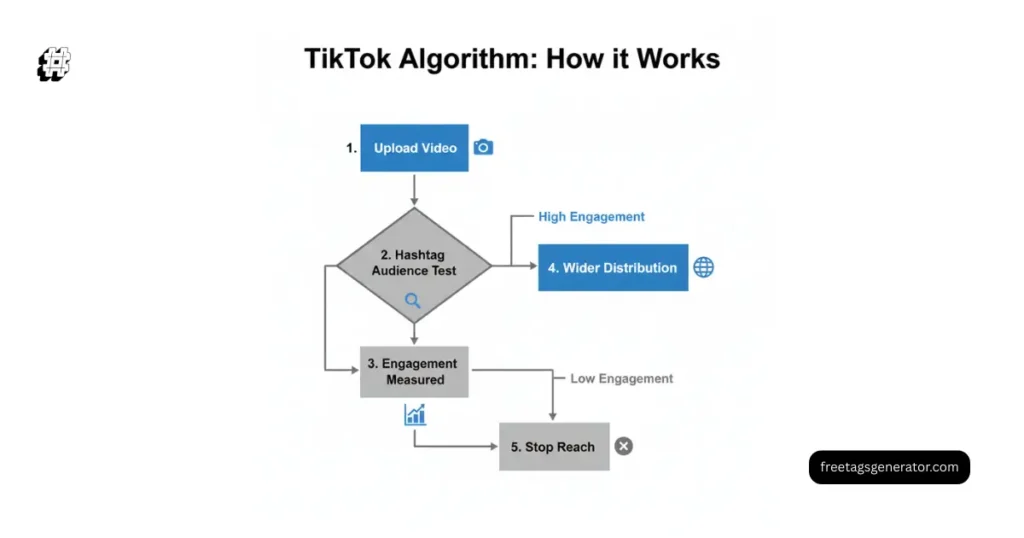 How TikTok algorithm uses hashtags to test audience engagement