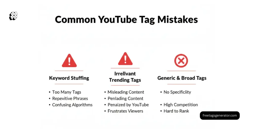 Common mistakes when using YouTube tags for views