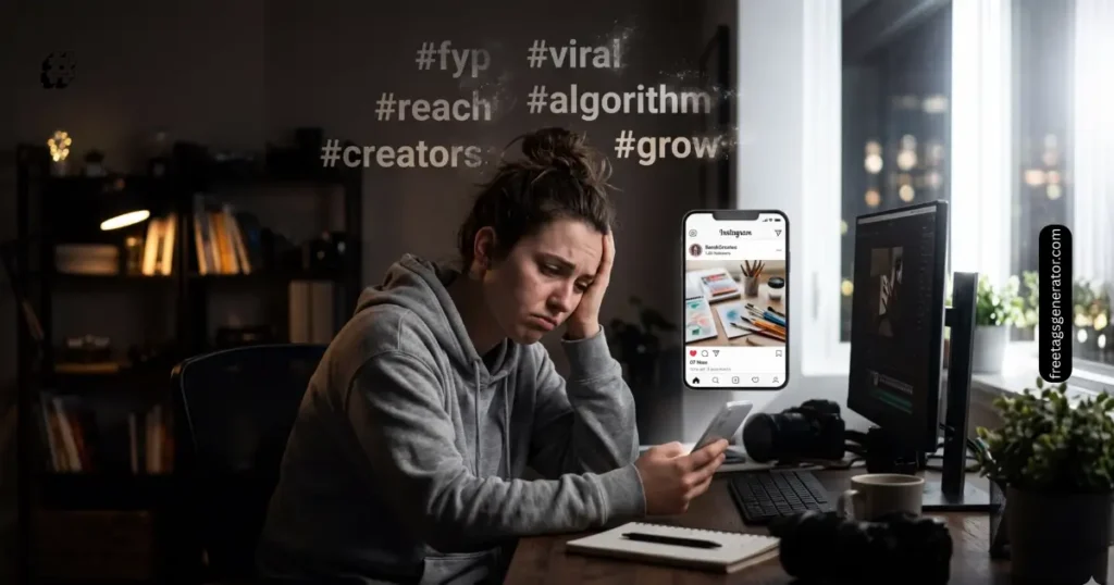 Instagram hashtag mistakes causing low engagement on a creator’s post