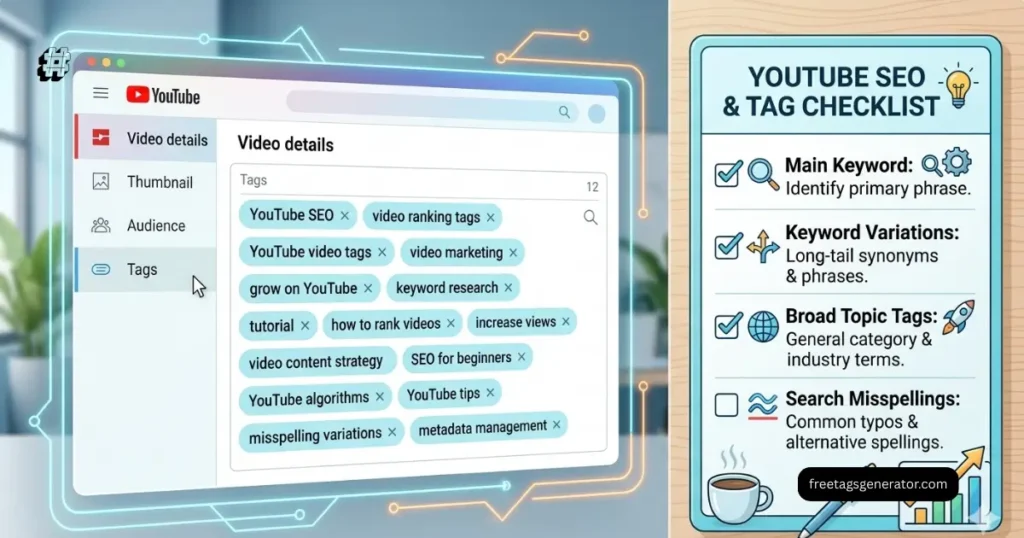 correct YouTube video tags strategy for SEO