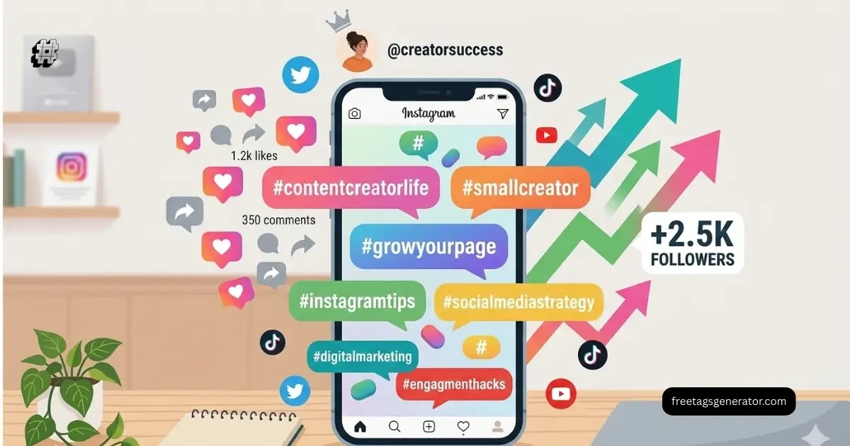 Easy to rank Instagram hashtags for small pages and creators.
