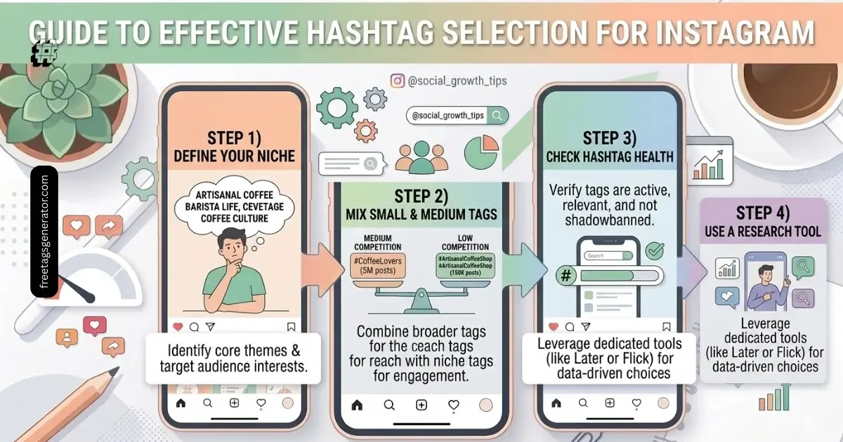 Step-by-step guide to selecting the right Instagram hashtags
