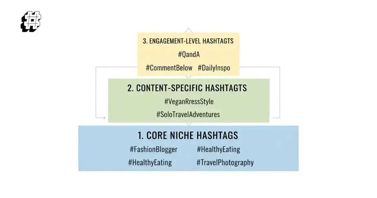 Three-layer Instagram hashtag strategy for better reach in 2026