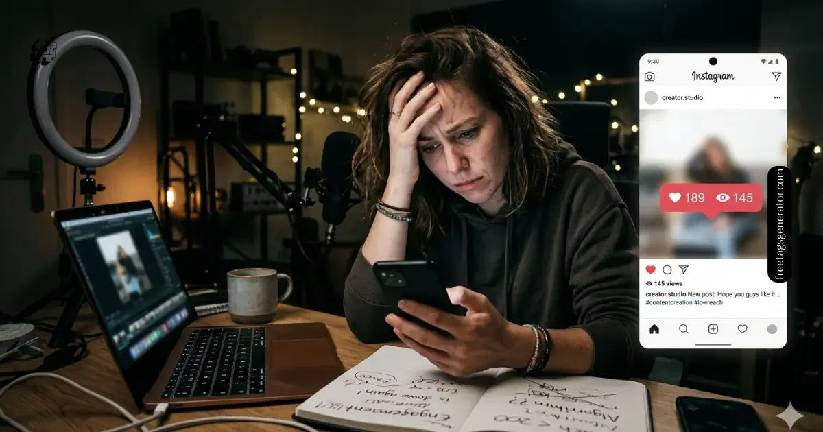 wrong Instagram hashtags causing low engagement and poor reach on posts