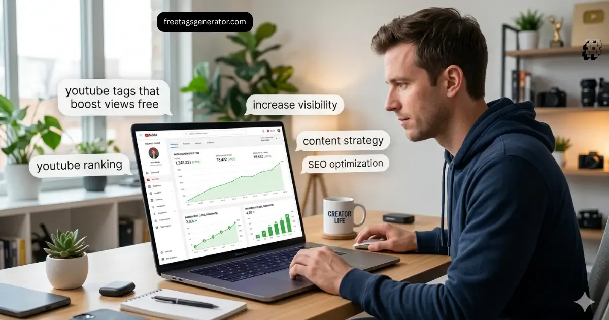 YouTube tags that boost views increasing video impressions and growth graph